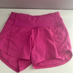 Lululemon Sonic pink Speed up shorts